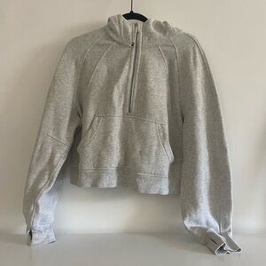 Lulu Scuba Half Zip Hoodie- Grey
